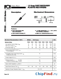 Datasheet FR150 manufacturer FCI